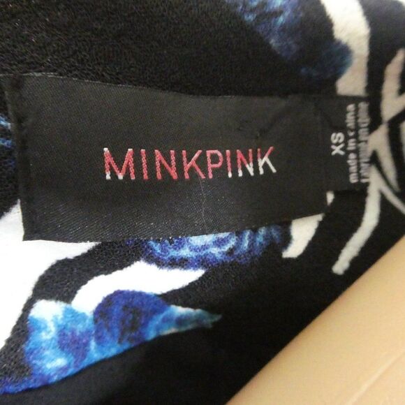 MINKPINK Open Front Blazer Jacket Chevron Print XS - Picture 8 of 11